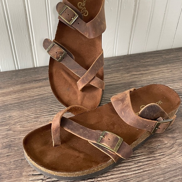 mountain sole | Shoes | Mountain Soles Brown Leather Sandals Womens Size |  Poshmark